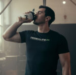 Man Drinking Protein Shake Workout